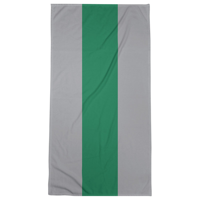 Vancouver Lightweight Bath Towel, Cool Gray/Green/Cool Gray, Poly/Cotton