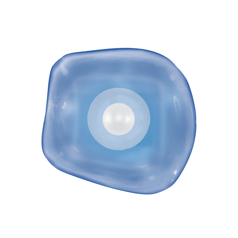 Embark LED Flush Mounted Sconce, Blue, White Lacquer