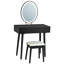 Ensemble coiffeuse avec tabouret et miroir Brassfield-1085366438