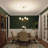 Gainesville 4-Light Modern Dimmable Gold Cloud Linear Chandelier with Glass Shades