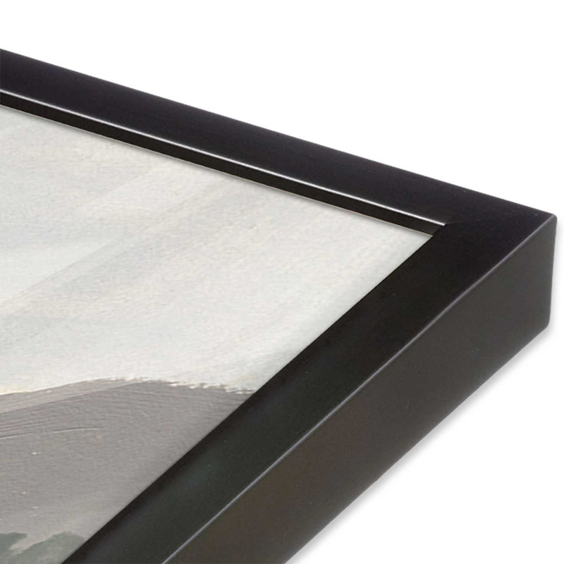 Reproduction de paysage discret II, H 21,75 po x l 21,75 po, Zinc patiné