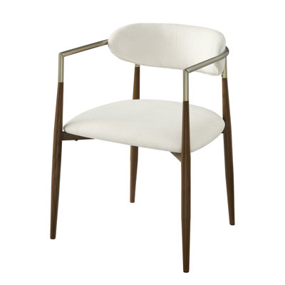 Chaise avec accoudoirs en chêne brun Clayten (ensemble de 2)