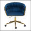 Chaise de bureau polyvalente à hauteur réglable avec pivot à 360 ° et dossier fait à la main pour diverses pièces-1053341682