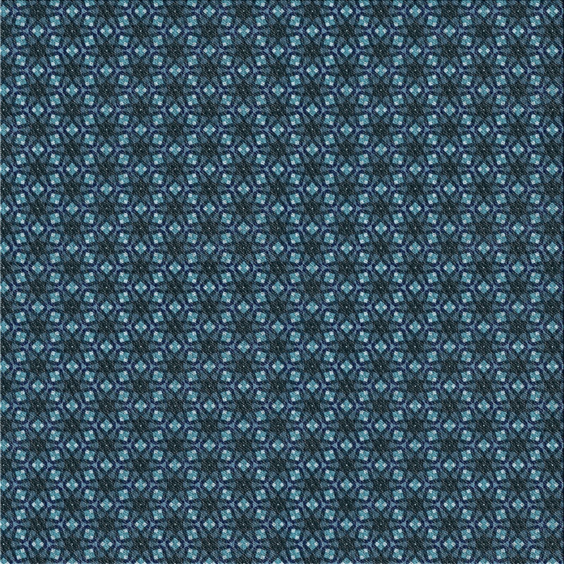 Tapis de zone bleue à motifs, Carré 3 pi