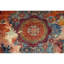Tapis rouge / bleu / orange noué à la main de haute qualité