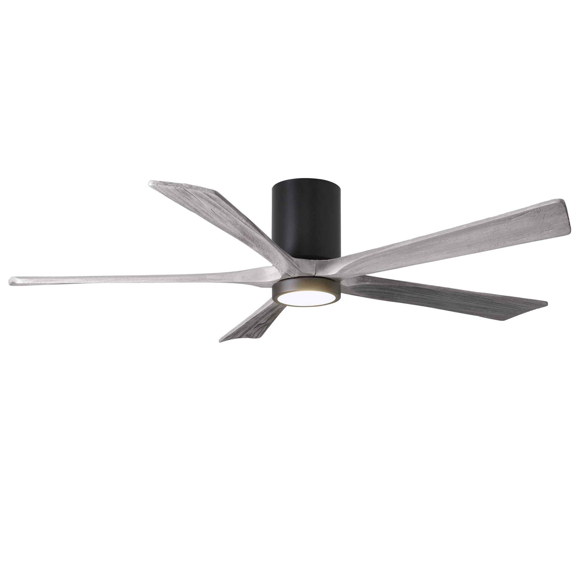 Irene 5 - Blade LED Ceiling Fan with Light Kit Included, Barn Wood Tone, 60", Matte Black