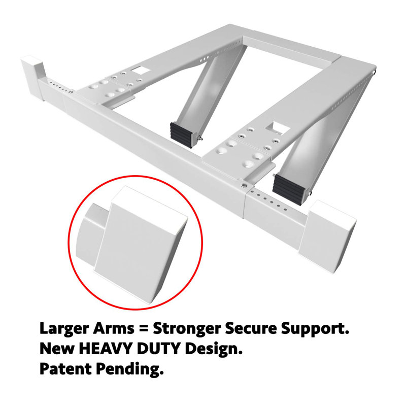 Heavy-Duty Drill-Less Steel Window AC Bracket