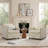 Fixed Sculptural Armchair with Weighted Base and Clean Lines-647486552