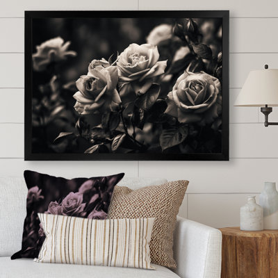 «Gray Romantic Roses II», impression sur toile