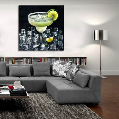  «Classic Margarita Cocktail» par Rey Klimt, art mural en verre acrylique