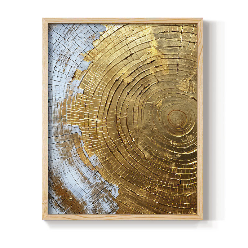 Série ABSTRACT Cxxxix, reproduction encadrée - bois massif, H 30 po x l 24 po