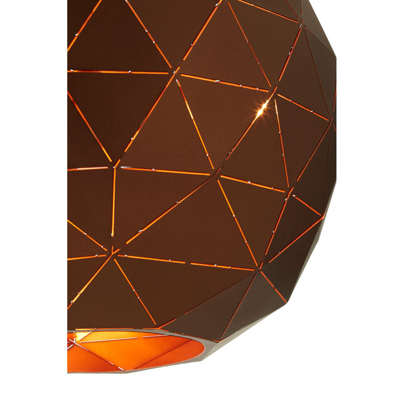 Cosima 3 - Light Geometric Pendant, Black, Coffee/Cold