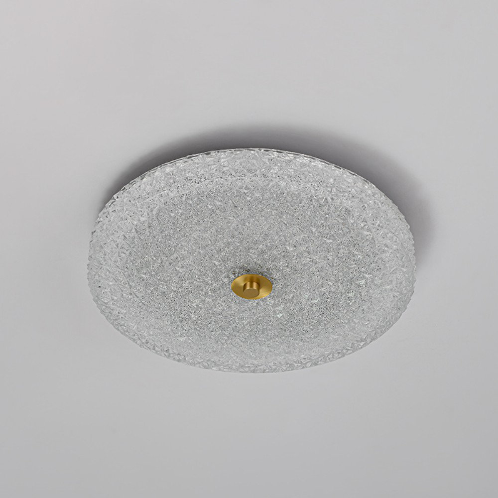Round Glass Dimmable LED Flush Mount