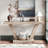 Vintage Distressed Wood Entryway Bench with 2-Tier Storage-652152665