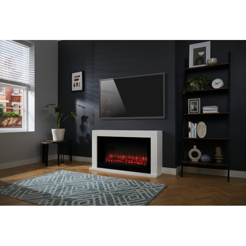 Suncrest 121.5 cm W White Electric Fireplace