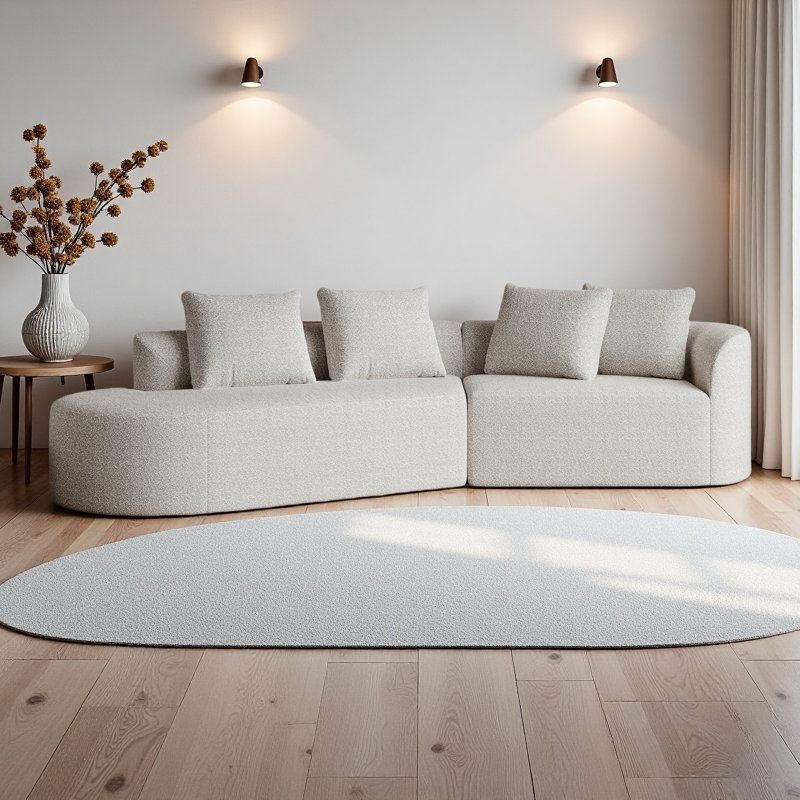Canapé modulaire surdimensionné rembourré Modern, Orienté à droite, Beige