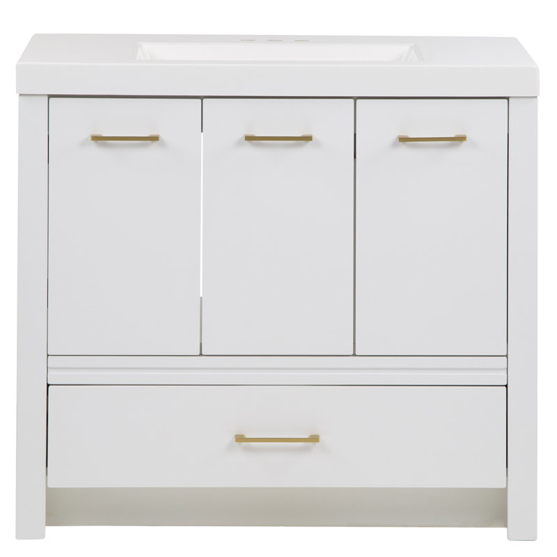 Ensemble de meuble-lavabo simple 37 po, Blanc