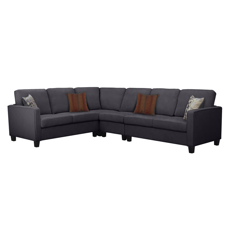Canapé modulaire rembourré moderne, Polyester gris