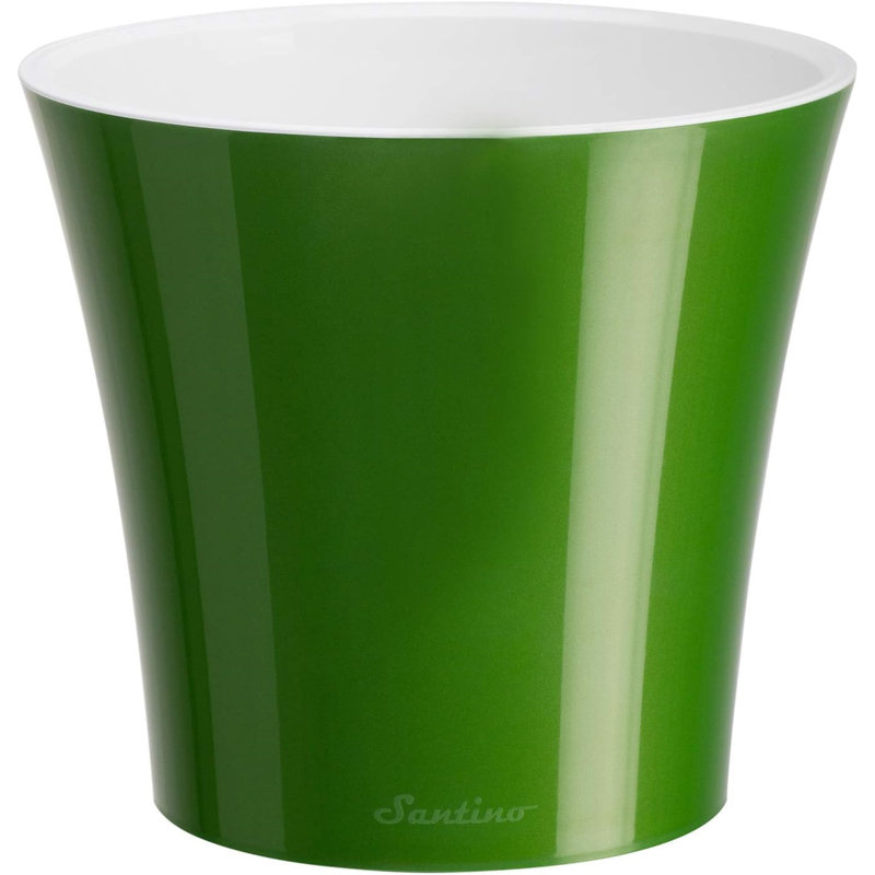 Lilabai Pot Planter, Green/White, 8" H x 8.8" W x 8.8" D