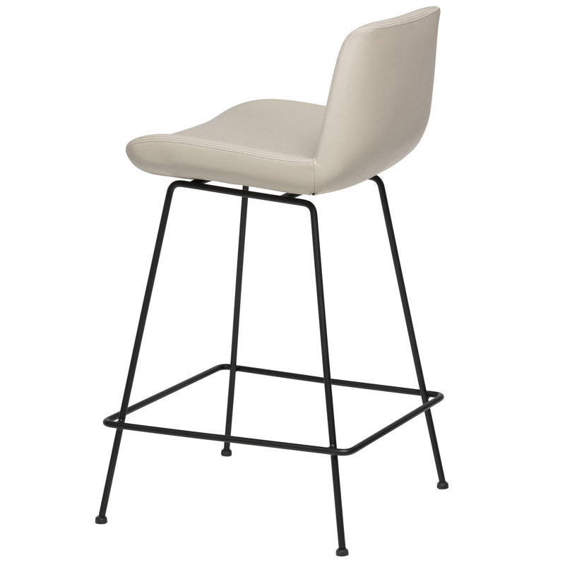 Tabouret de bar et de comptoir Jabreya, Noir, Tabouret de bar (siège d'une hauteur de 29 po), Os
