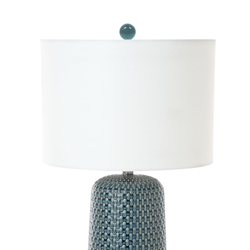 Marlin - 30" Ceramic Table Lamp - Set of 2 - Blue Finish, Blue