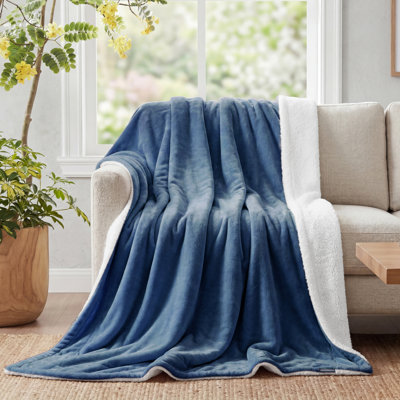 Bedsure GentleSoft Sherpa Fleece Queen Blanket, Thick Cozy Comfort for Winter & Fall, Soft Fuzzy Blanket for Couch and Bed