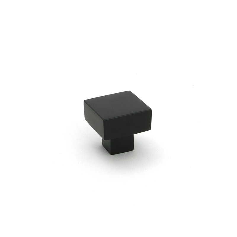 Albers Square Knob, Aged Bronze, 0.98" Knob Diameter