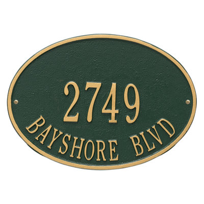 Hawthorne 2-Line Wall Address Plaque