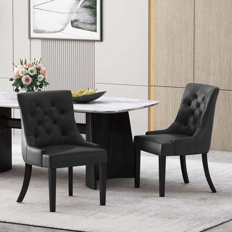 Chaises de salle à manger en bois, Noir
