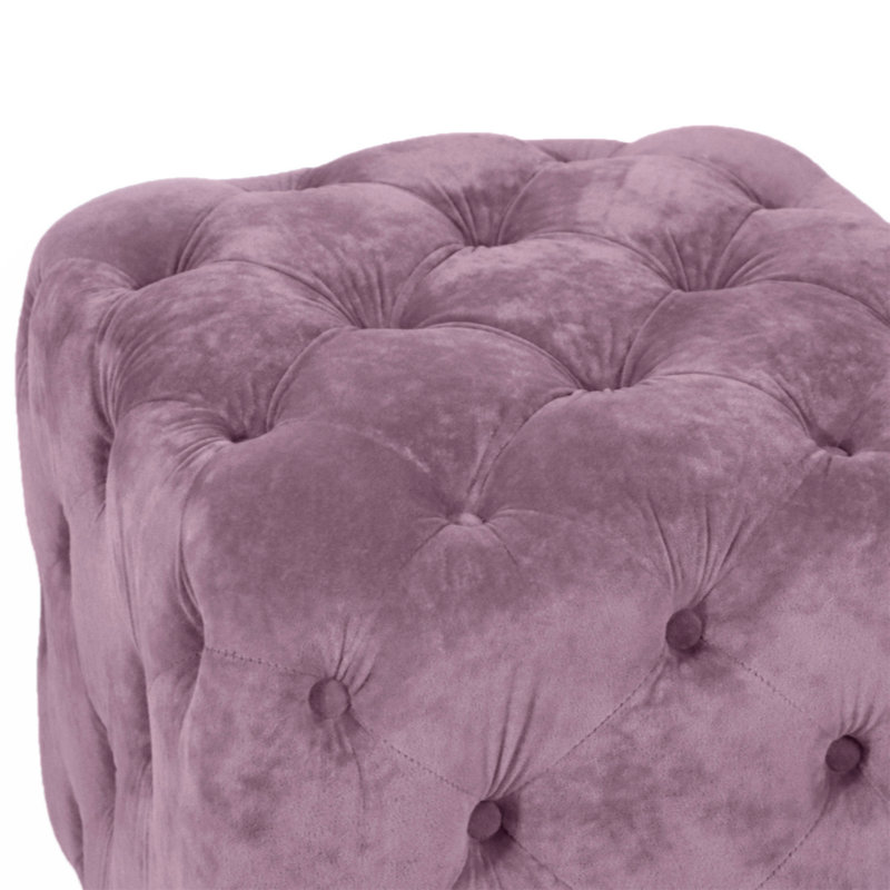 Mosinak Velvet Side Chair Dining Chair, Velvet Upholstered Ottoman, Exquisite Small End Table, Purple