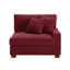 Chaise avec accoudoirs en velours côtelé rouge Milbrey-235624982-235624980