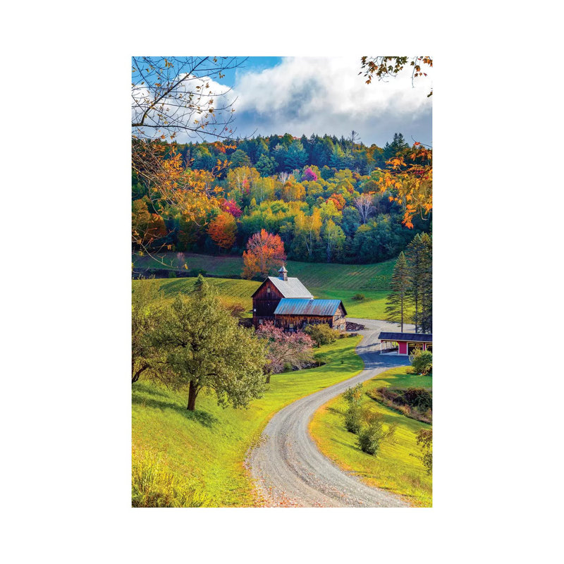 Farm In Woodstock Vermont New England In Autumn by Susanne Kremer - Wrapped Canvas Gallery-Wrapped Canvas Giclée