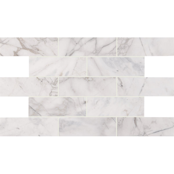 Venatino Elysia 4 in. x 12 in. Honed Marble Subway Floor and Wall Tile