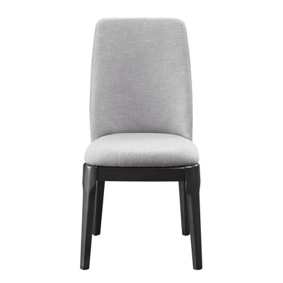 Light Grey And Grey Oak Upholstered Side Chairs (Set Of 2)
