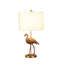 Lampe de table 26 po en résine flamant doré mat