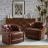 Tinsleigh 31.5" Wide Genuine Leather Swivel Chair (Set of 2)