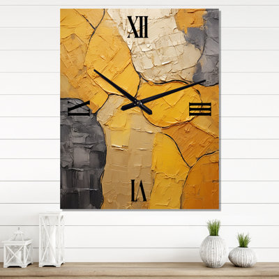 Minimalisme jaune botanique céramique - horloges murales Boho Pottery