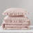 Premium Blush Microfiber Bedding Sets, Diamond Quilted Comforter With Ruffled Edge For Home