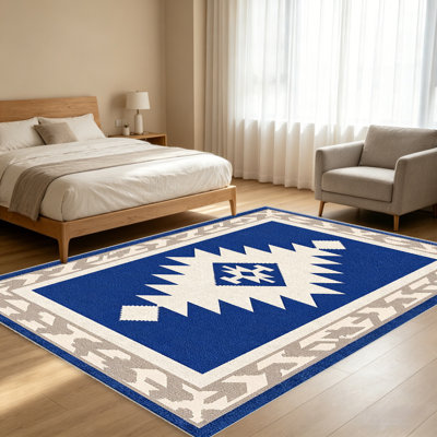 Tapis Cobalt BlueDiamond pour le salon, doux et confortable, convient à toutes les saisons, facile à entretenir, tapis de sol intérieur lavable à la machine, sous la ferme pour table, salle à manger, bureau, balcon, patio