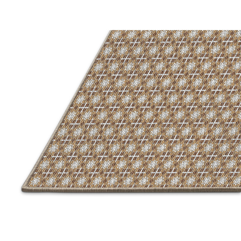 Tapis de zone brun à motif, Rectangle 5 pi x 8 pi