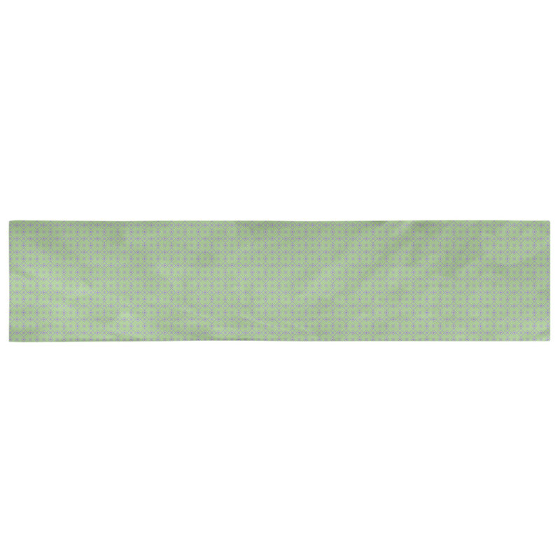 Avicia Table Runner, 72" x 16", Polyester, Green/Purple