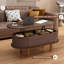 Table basse avec compartiment caché, table centrale en bois pour le bureau du salon à la maison-130753400-130753401