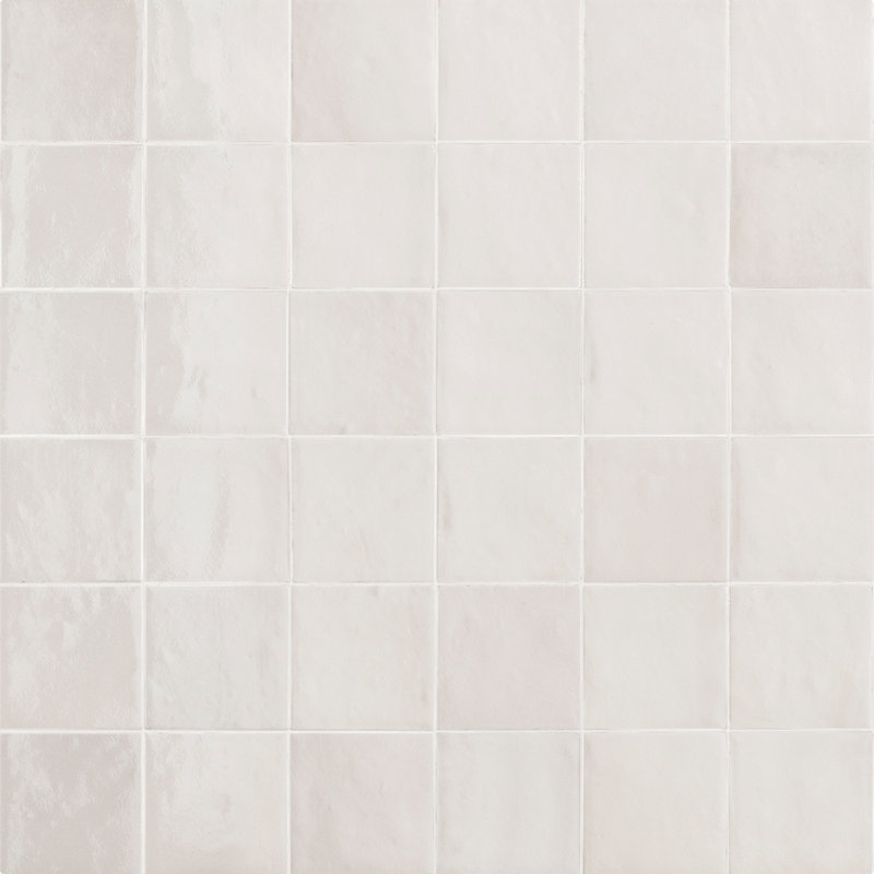 Greenwich brillant 4 po x 4 po, Bianco
