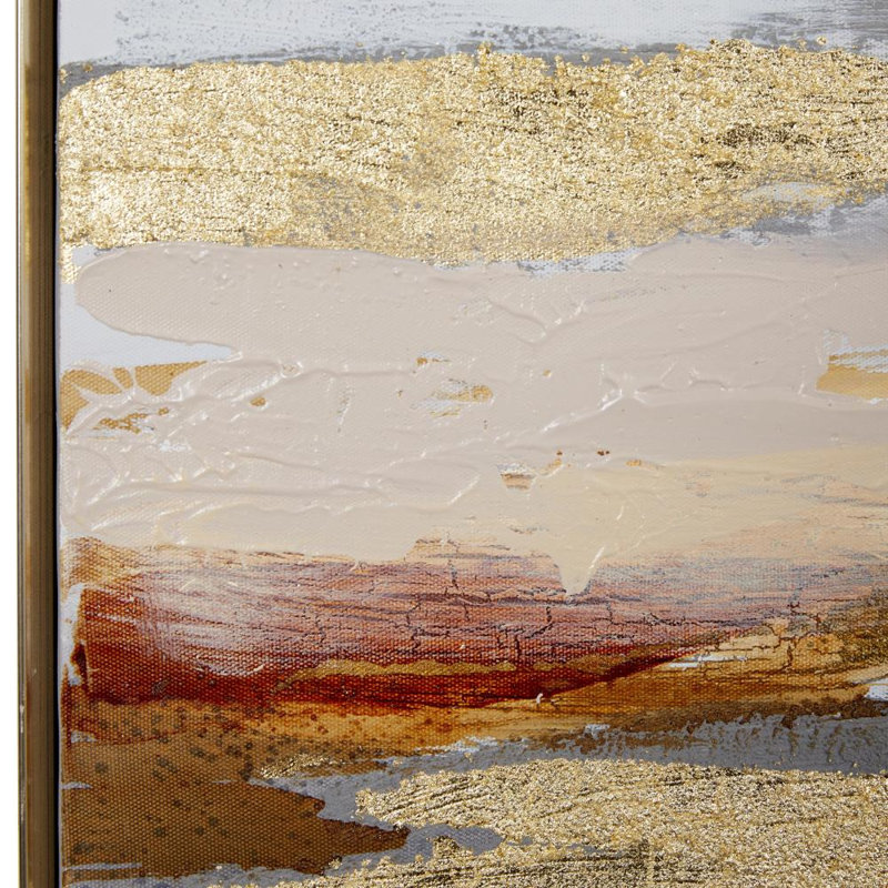 Abstrait multicolore peint à la main - Cadre photo panoramique, reproduction d'art sur toile