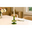 Porte-bougie sculpturale en verre H 5 po avec base arrondie-134626267