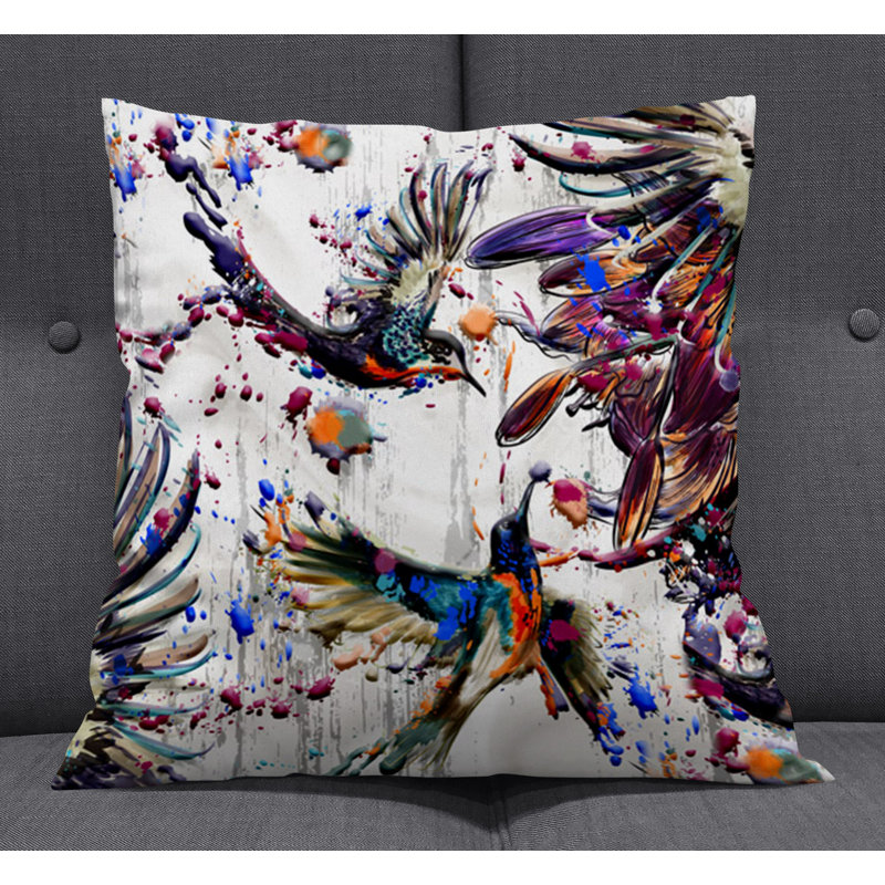 Throw Pillow With Insert, Multi Abstract 15, 20"H x 20"W