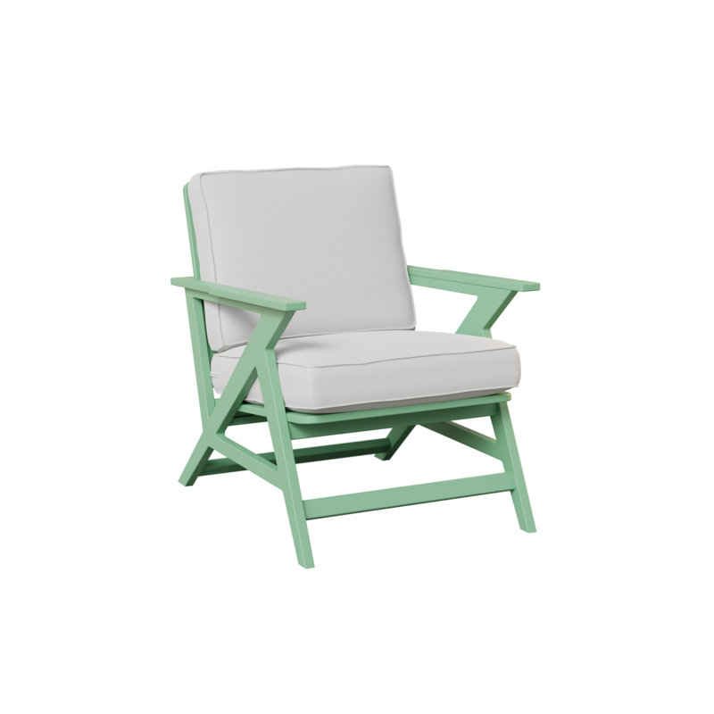 Kinsley Outdoor Lounge Chair, Rumba Smoke, Mint