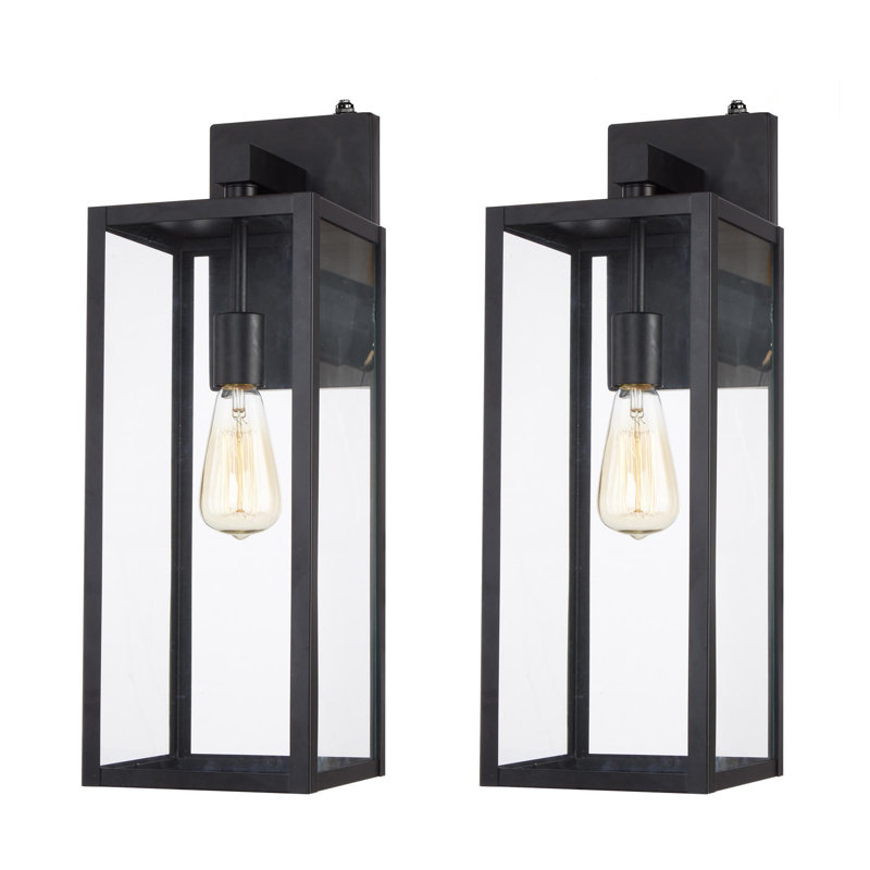 Tornillo 1-Light Outdoor with Dusk to Dawn, Matte Black, 9.9" H x 4.6" W x 5.5" D