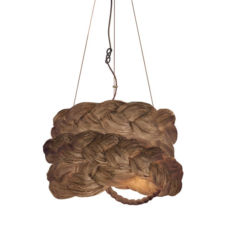 Luminaire suspendu géométrique unique 1 lumière, Brun, 3