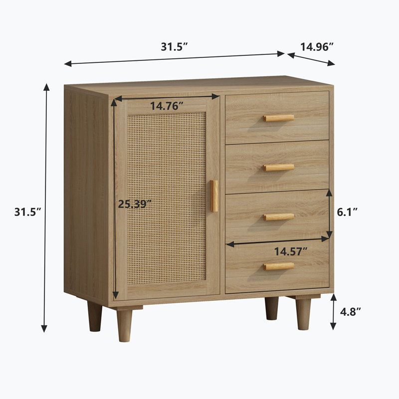 Commode en rotin Oshiro